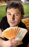 City boss Julian Rhodes with City tickets - 267649