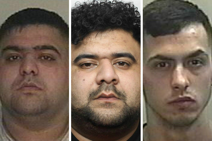 The two wanted men, Adnan Ahmed (left) and Majid Malik (centre), and Kesser Hussain (right), who is understood to have been arrested last night - 3998777