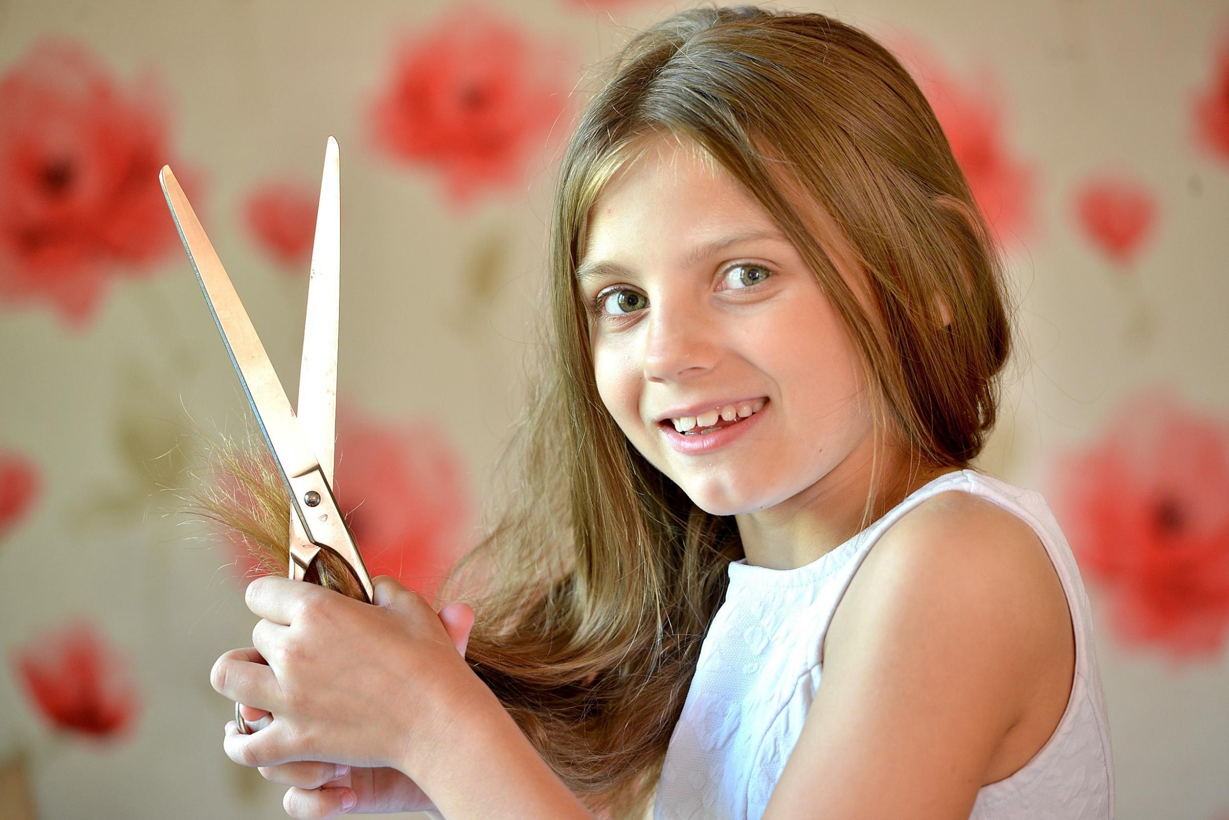 Ella-Mai Sharpe, eight, who is getting her hair cut to raise funds for the Little Princess Charity - 4242660