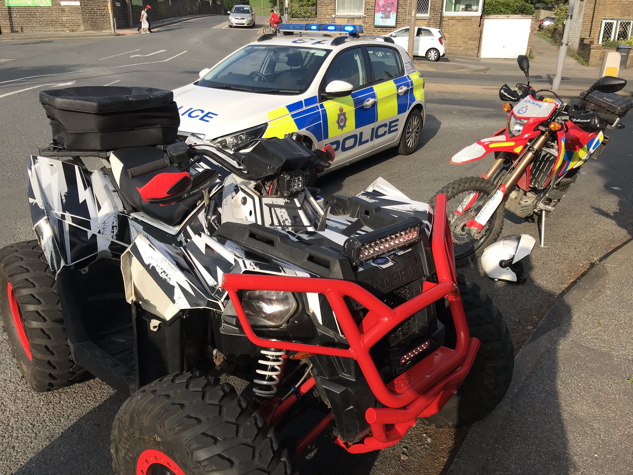 Badly Damaged Quad Bike Seized In Bradford After Rolling Upside Down Bradford Telegraph And Argus