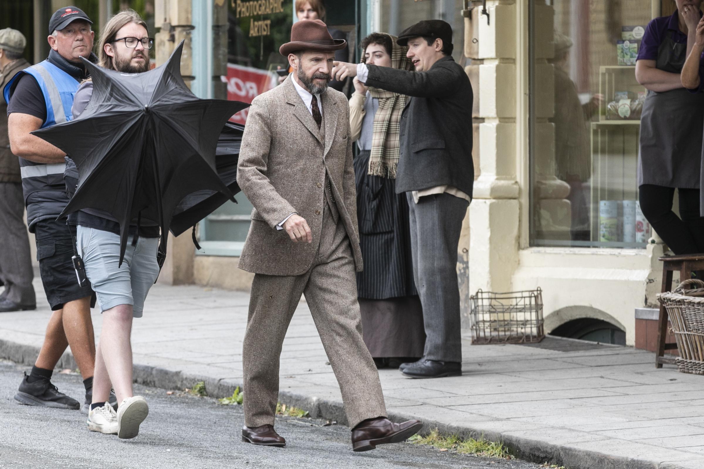 Harry Potter star Ralph Fiennes spotted in Saltaire filming BBC production