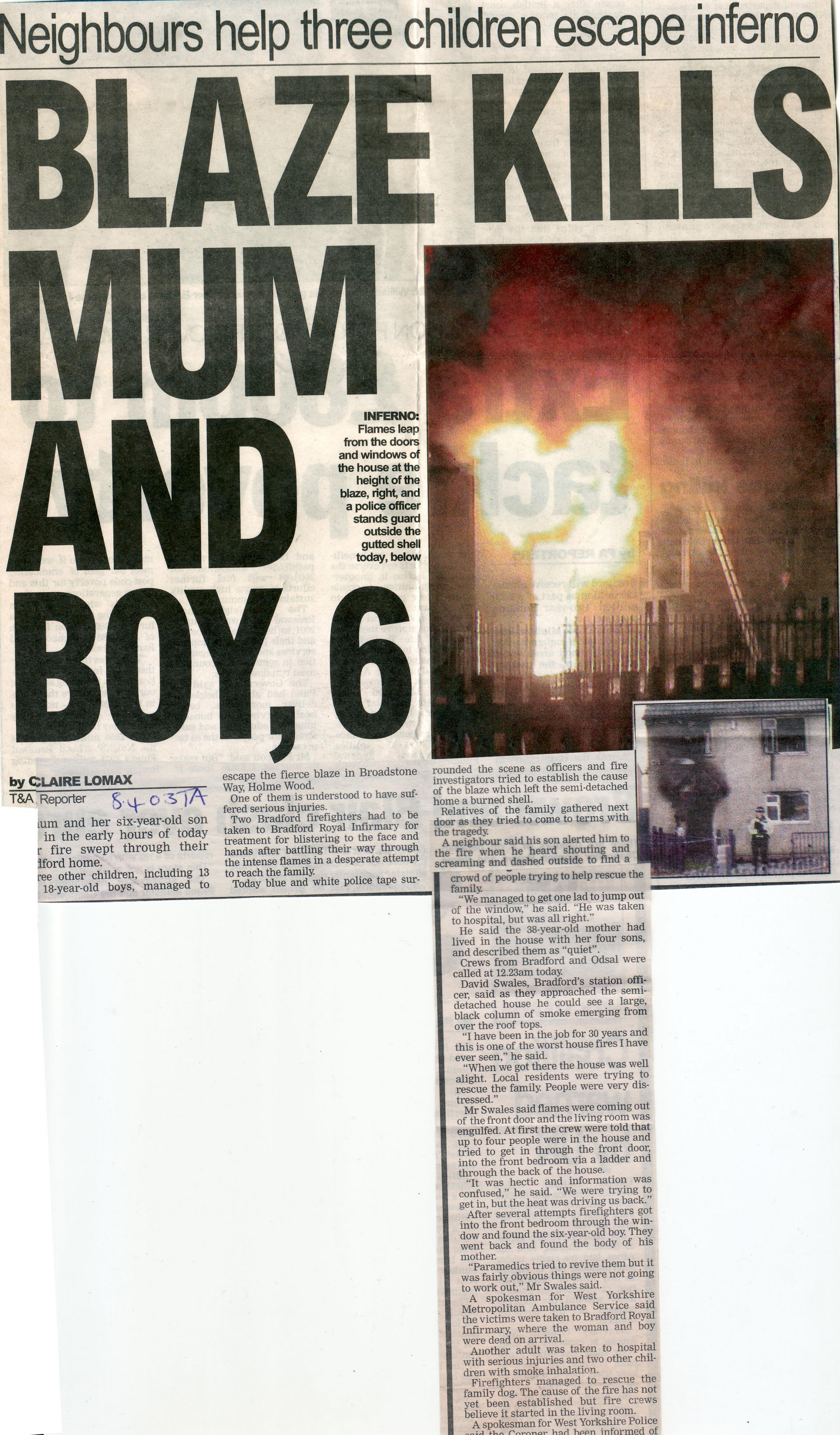 Cold Case Files Mum And Son Died In Horror Blaze At Home - 