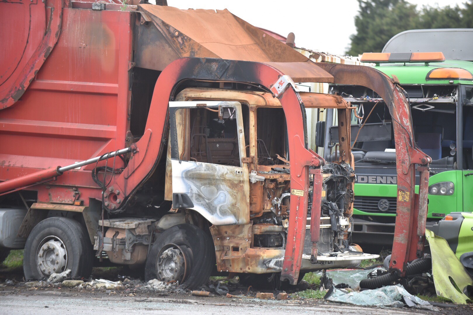 Nine Bin Wagons Set Alight In Holme Wood Yard Fire Bradford Telegraph And Argus